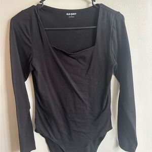 Old Navy Black Long Sleeve Bodysuit